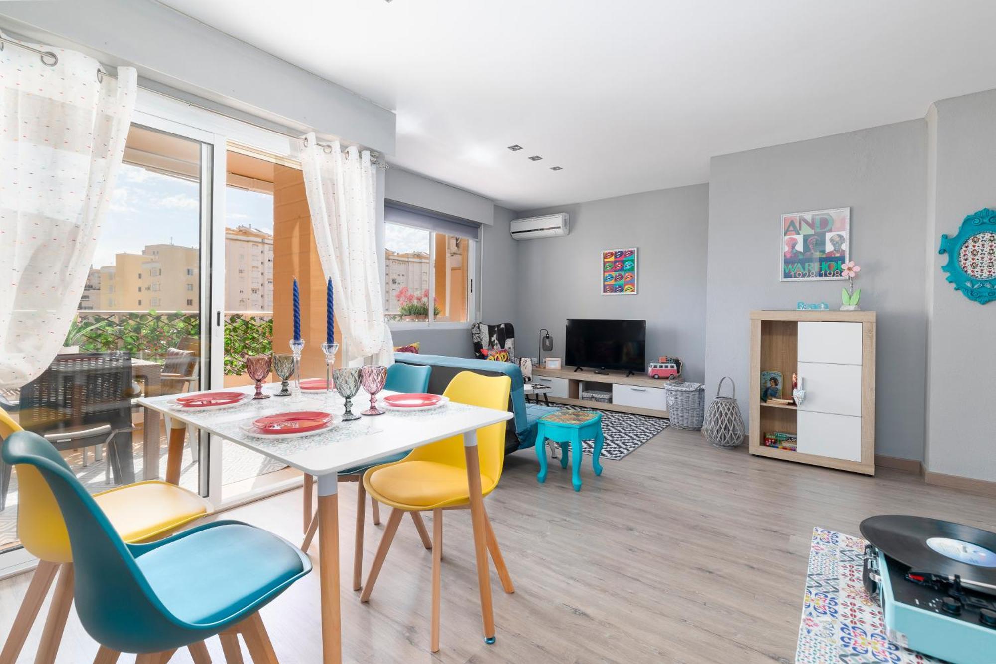 Retro Apartamento Divino Con Piscina Y Playa Familias Parejas Playa de Gandia Ngoại thất bức ảnh